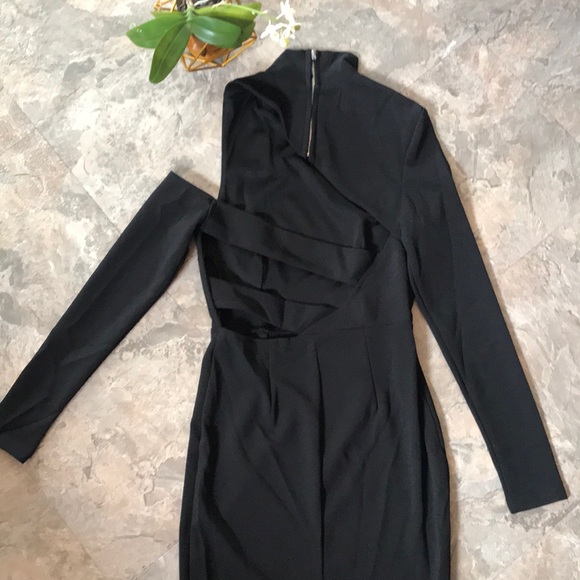 Cut out back sexy sleeve sleeve dress - Picture 6 of 7